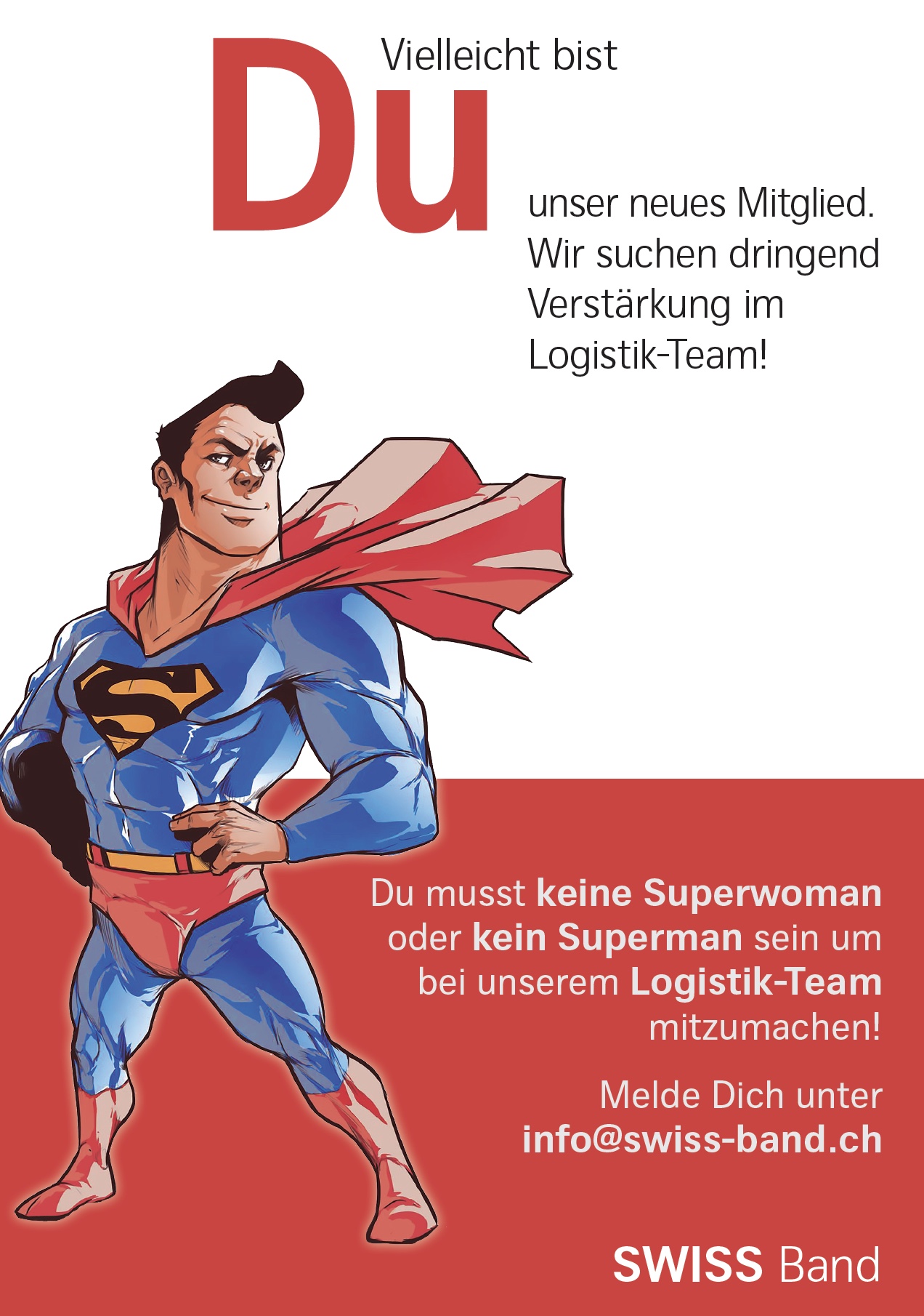 Flyer «Suche Logistikmitarbeiter»