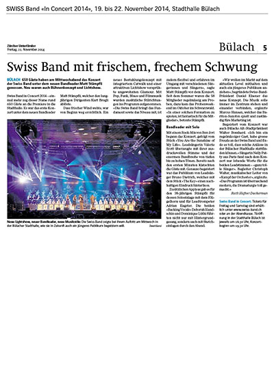 In Concert 2014 – ZU, 21.11.2014